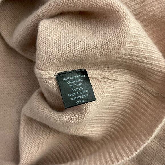 360 Cashmere Women's Sweater Large Pink 100% Cashmere Crew Neck - Picture 4 of 6